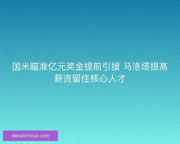 国米瞄准亿元奖金提前引援 马洛塔提高薪资留住核心人才
